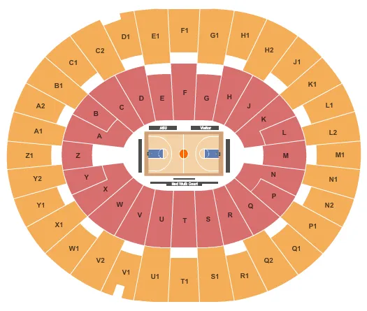 BASKETBALL Seating Map Seating Chart