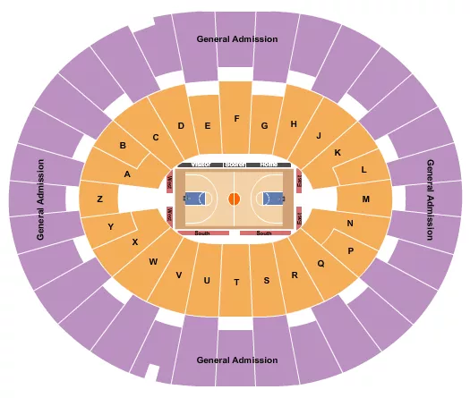 VOLLEYBALL NCAA TOURNY Seating Map Seating Chart