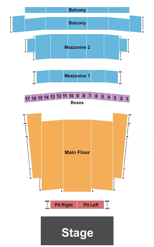 ENDSTAGE 3 Seating Map Seating Chart