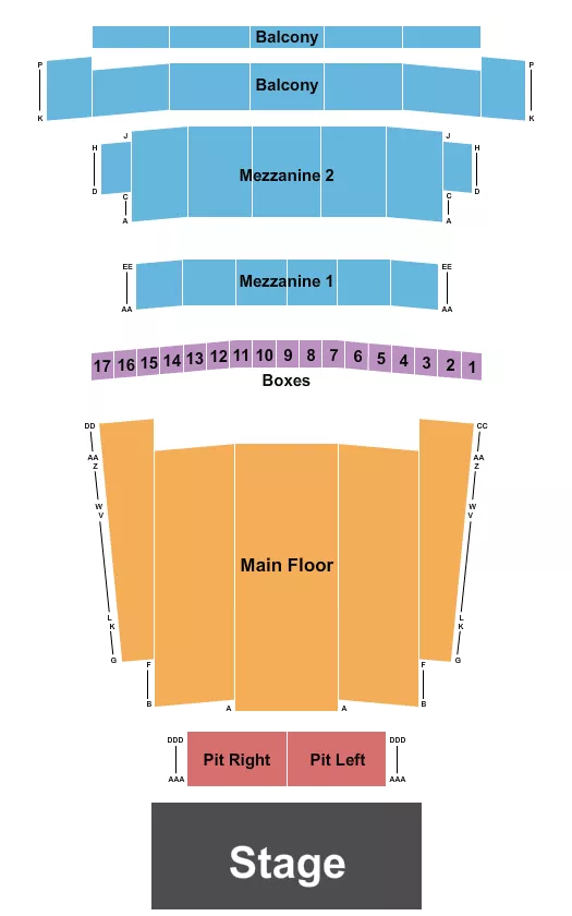ENDSTAGE 4 Seating Map Seating Chart