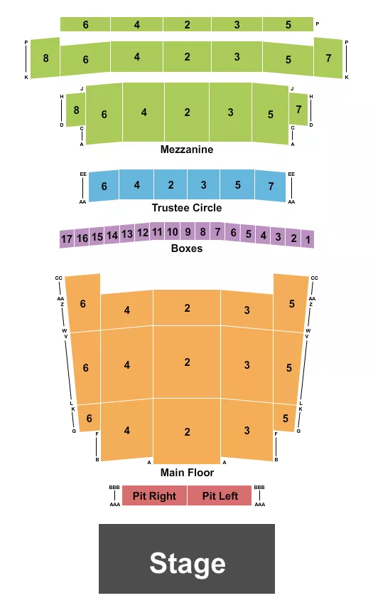 ENDSTAGE 2 Seating Map Seating Chart