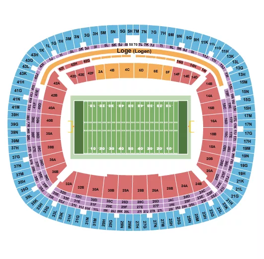 FOOTBALL Seating Map Seating Chart