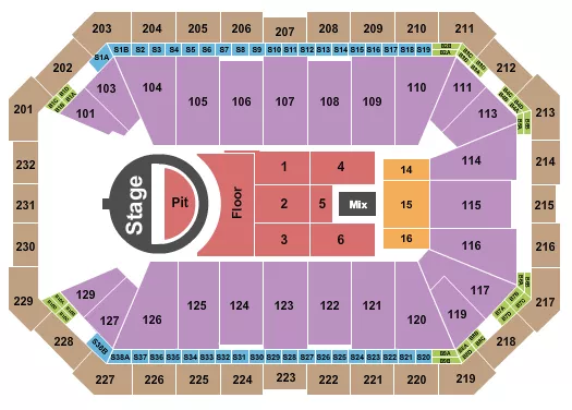 5 SECONDS OF SUMMER Seating Map Seating Chart