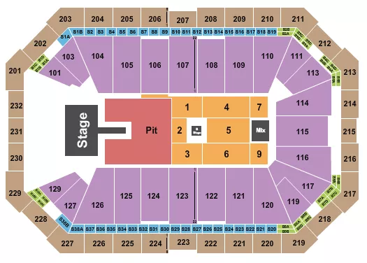 ALEX WARREN Seating Map Seating Chart