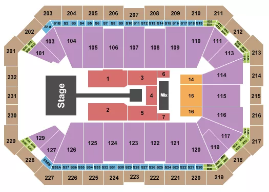 ANUEL AA Seating Map Seating Chart
