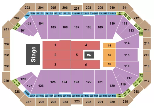 BARRY MANILOW Seating Map Seating Chart