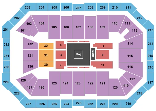 BOXING Seating Map Seating Chart