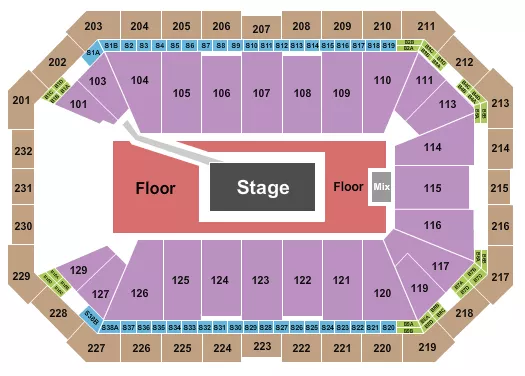 CENTER STAGE 2 Seating Map Seating Chart