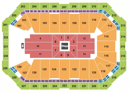 CENTER STAGE 3 Seating Map Seating Chart