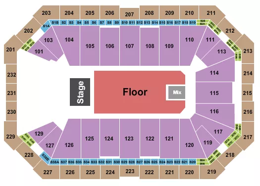 ENDSTAGE GA FLOOR 3 Seating Map Seating Chart