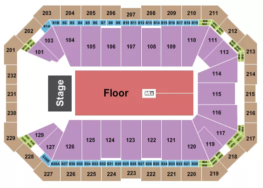 ENDSTAGE FLOOR Seating Map Seating Chart