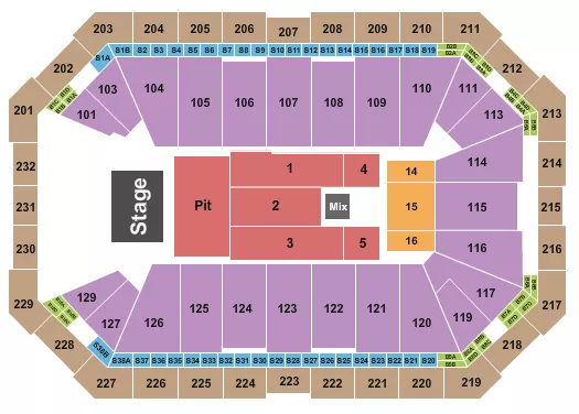ENDSTAGE PIT 2 Seating Map Seating Chart
