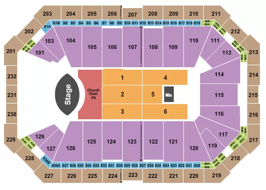 ERIC CHURCH Seating Map Seating Chart