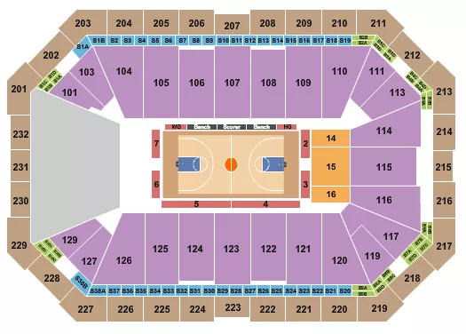 BASKETBALL GLOBETROTTERS Seating Map Seating Chart