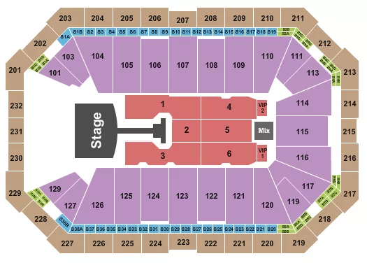 JONAS BROTHERS Seating Map Seating Chart