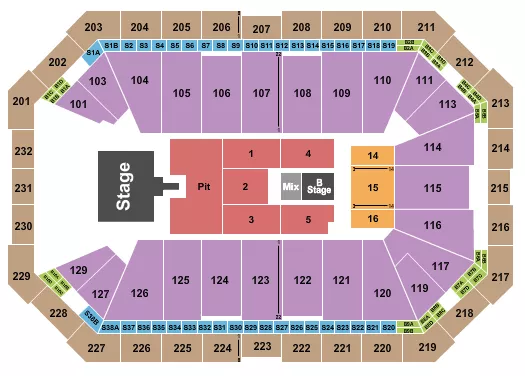 KEITH URBAN Seating Map Seating Chart