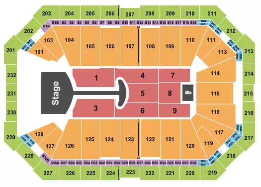 LADY GAGA Seating Map Seating Chart