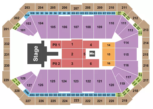 LUKE BRYAN Seating Map Seating Chart