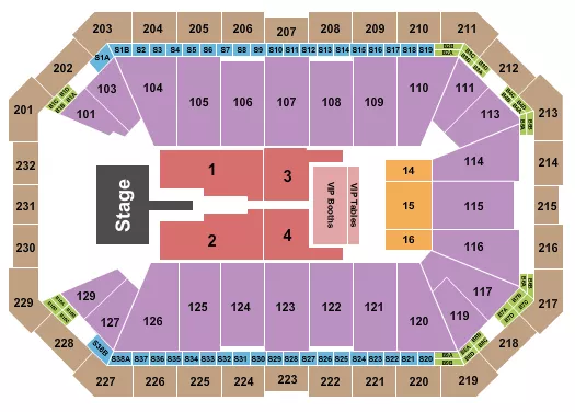 MARY J BLIGE Seating Map Seating Chart