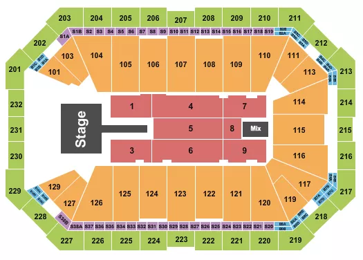 MEGHAN TRAINOR Seating Map Seating Chart
