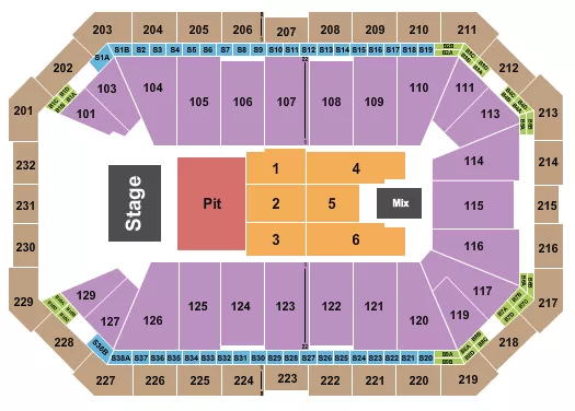 MUMFORD SONS Seating Map Seating Chart
