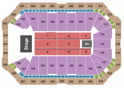 PENTATONIX Seating Map Seating Chart
