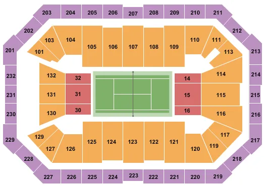 TENNIS Seating Map Seating Chart
