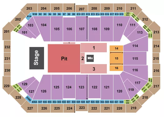 TREATY OAK REVIVAL Seating Map Seating Chart