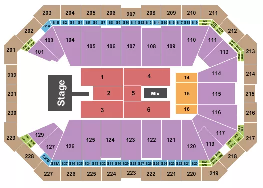 WU TANG CLAN Seating Map Seating Chart