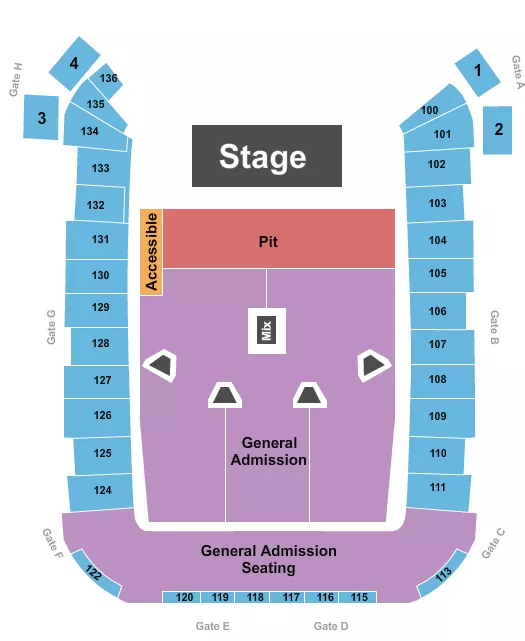 DICKS SPORTING GOODS PARK RUFUS DU SOL Seating Map Seating Chart