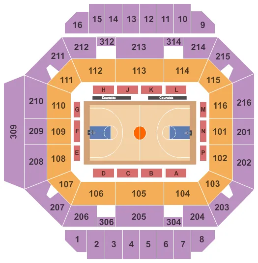 BASKETBALL Seating Map Seating Chart