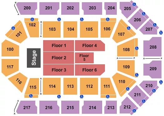 ENDSTAGE 3 Seating Map Seating Chart