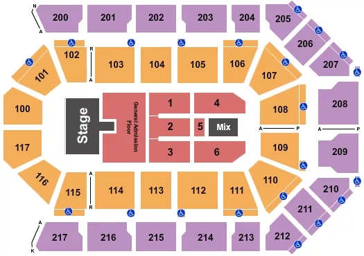 ENDSTAGE GA FLOOR 2 Seating Map Seating Chart