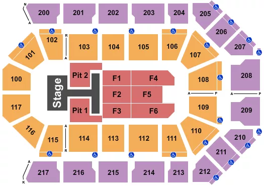 OLD DOMINION Seating Map Seating Chart