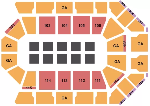 WRESTLING WITH GA Seating Map Seating Chart
