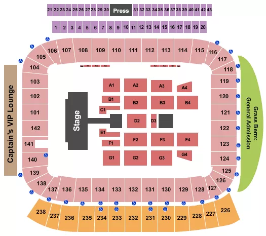 DIGNITY HEALTH SPORTS PARK STADIUM SMTOWN LIVE Seating Map Seating Chart