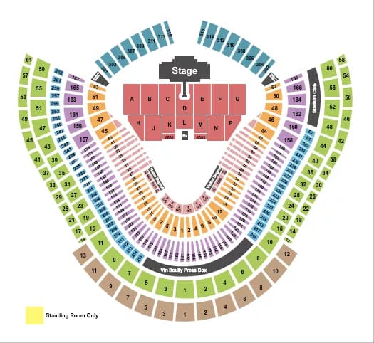 JONAS BROTHERS Seating Map Seating Chart