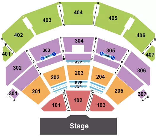 END STAGE Seating Map Seating Chart