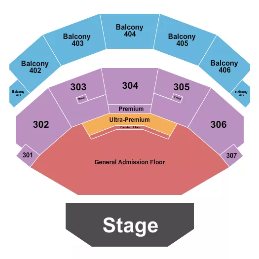 ENDSTAGE GA FLOOR 3 Seating Map Seating Chart
