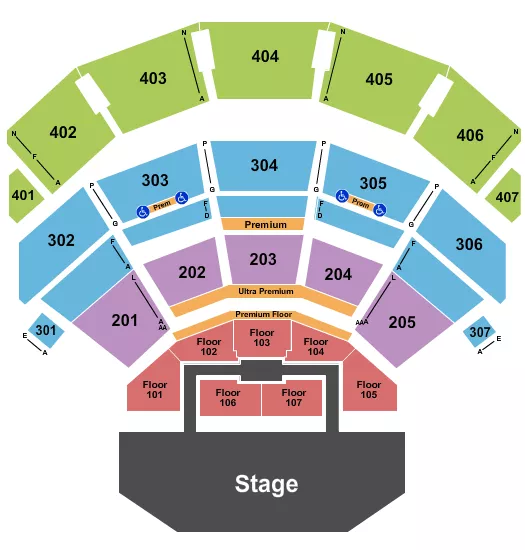 NKOTB Seating Map Seating Chart