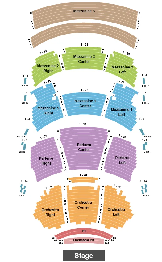 ENDSTAGE PIT Seating Map Seating Chart