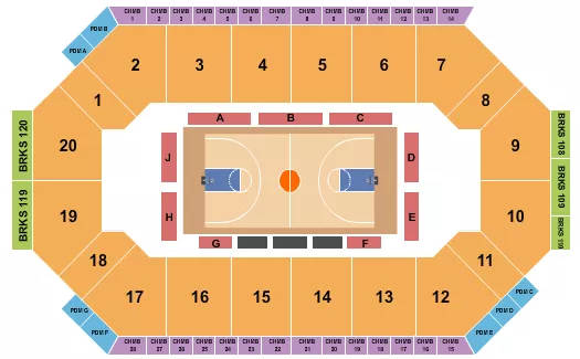 LEES FAMILY FORUM BASKETBALL GLOBETROTTERS Seating Map Seating Chart