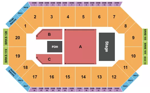 LEES FAMILY FORUM ENDSTAGE 4 Seating Map Seating Chart