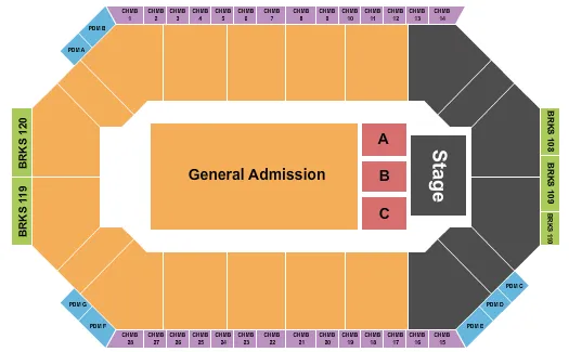 LEES FAMILY FORUM ENDSTAGE RSVD GA Seating Map Seating Chart