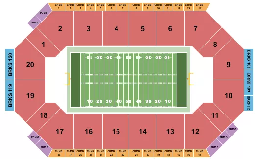 LEES FAMILY FORUM FOOTBALL Seating Map Seating Chart