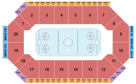 LEES FAMILY FORUM HOCKEY Seating Map Seating Chart
