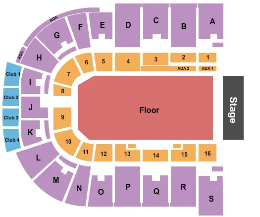 JEFF DUNHAM Seating Map Seating Chart