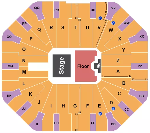 CHAYANNE Seating Map Seating Chart