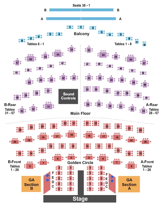END STAGE Seating Map Seating Chart