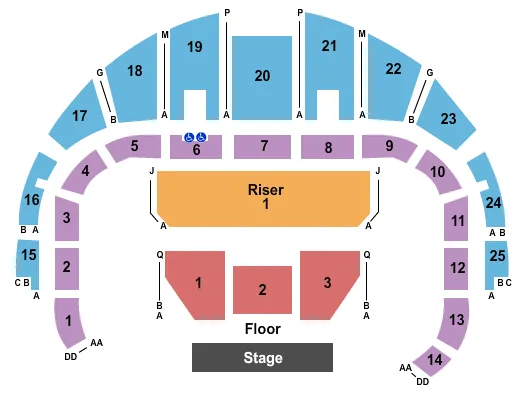 KING COUNTRY Seating Map Seating Chart